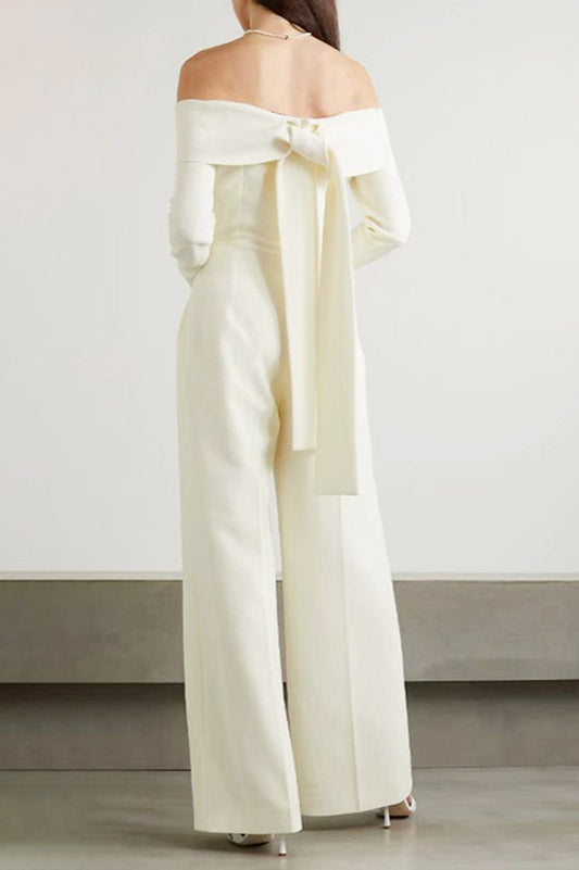 Vesper Off The Shoulder Crepe Jumpsuit