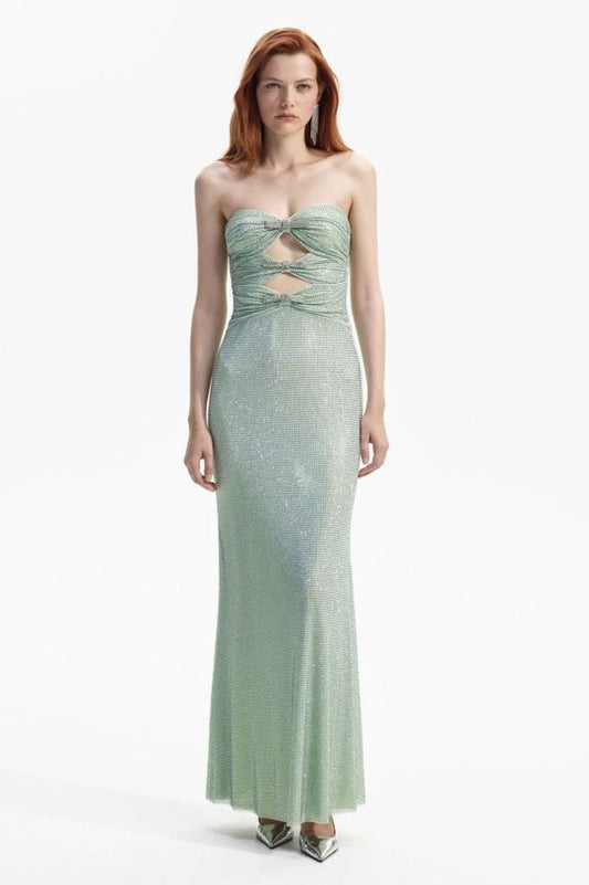 Sebille Embellished Bow Detail Maxi Dress