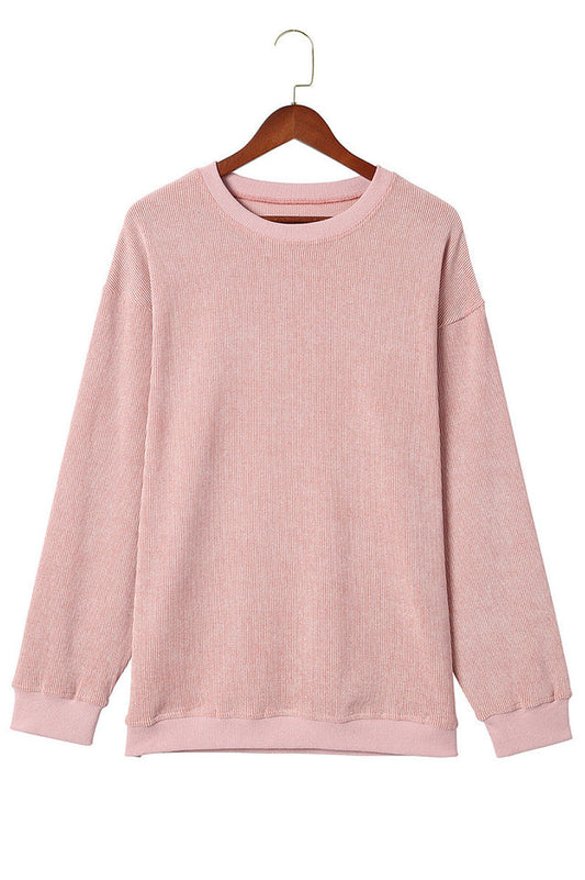 Round Neck Dropped Shoulder Sweatshirt
