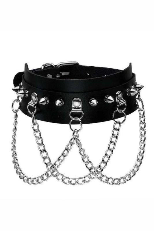 Studded Choker, Leather Studded Collar