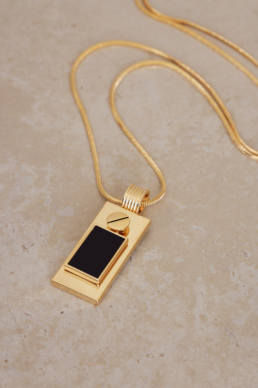 Elegance Rectangular Pendant Necklace