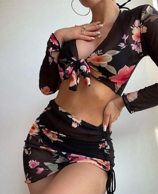 Chic Triangle Bikini – Satin Glow