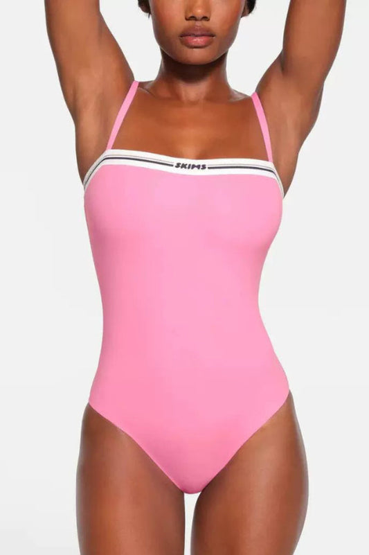 Logo Straight Neck Bodysuit