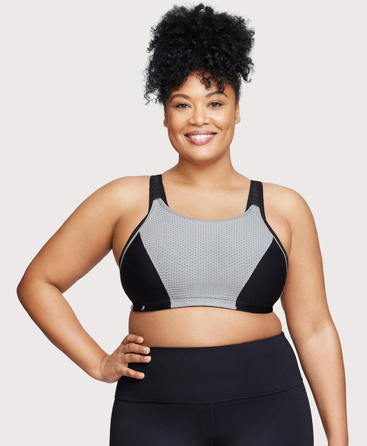 Custom Control Sports Bra Black/Gray