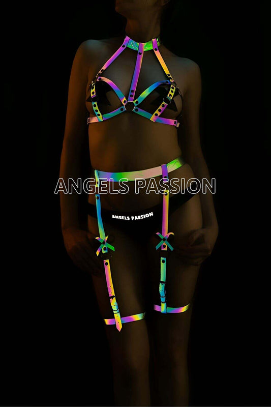Reflective Special Design Sexy Harness Garter Set