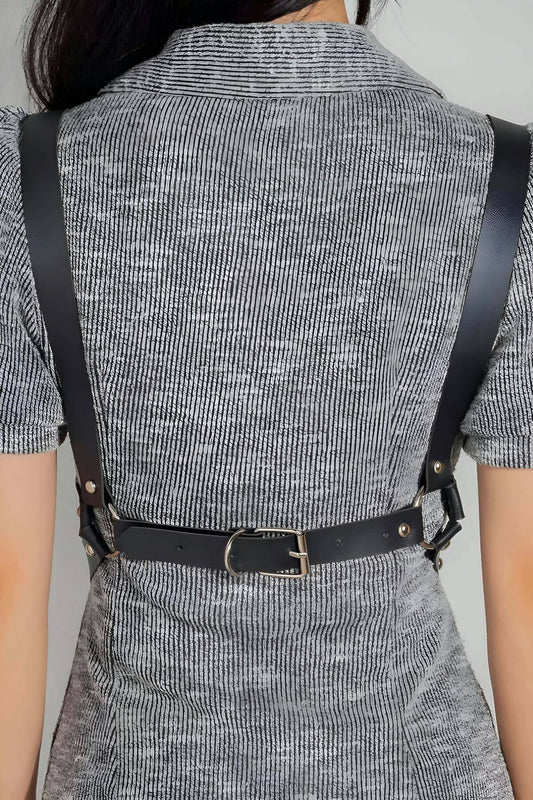 Waist Belt Over Clothing, Leather Chest Accessory