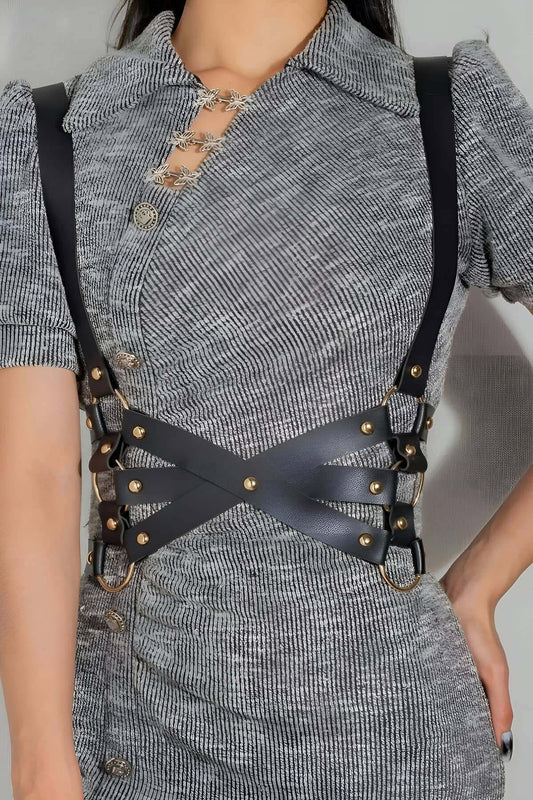 Multi-Stranded Waist Belt with Shoulder Straps for Wearing Over Clothing