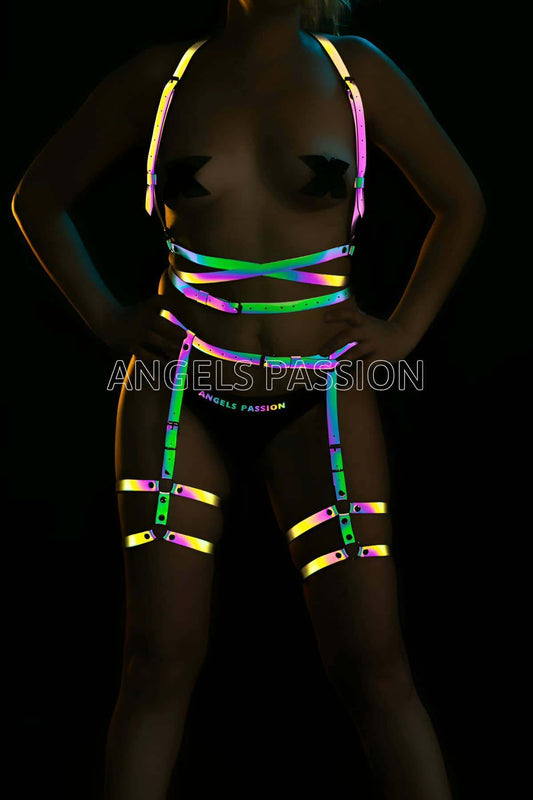 Special Reflective Harness Shining with Club Light