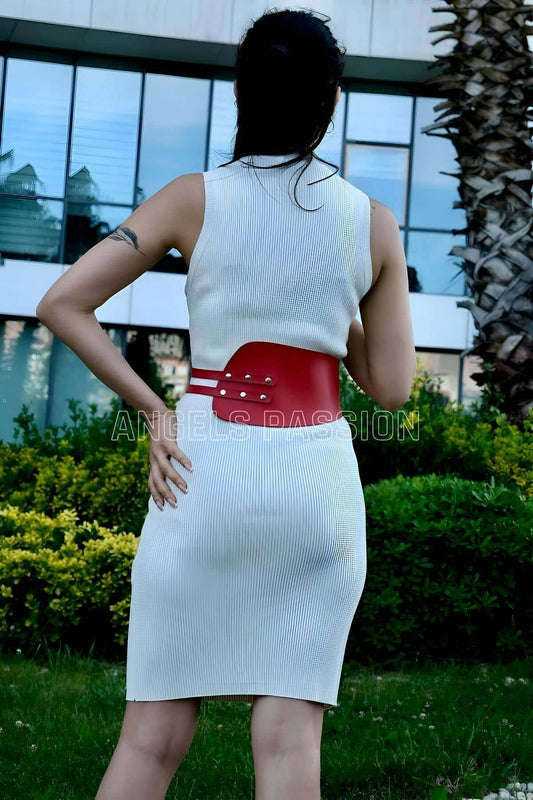 Leather Corset Belt, Dress Belt, T-Shirt Belt