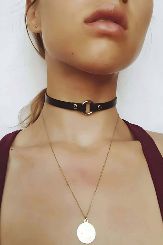 Leather Choker Necklace