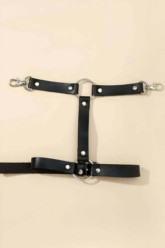 One Leg Leather Garter Harness