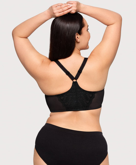 Front-Closure T-Back WonderWire Bra Black