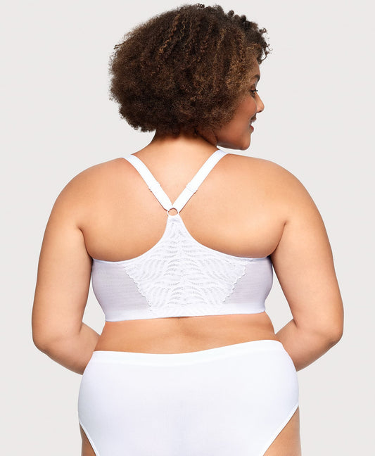 Front-Closure T-Back WonderWire Bra White