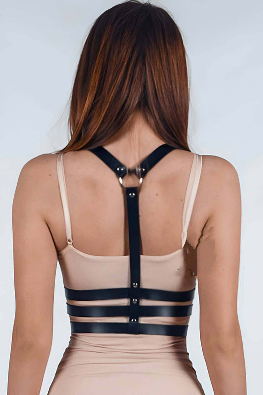 Women's Underwear - Women's Fantasy Clothing Models - Leather Neck Belly Harness