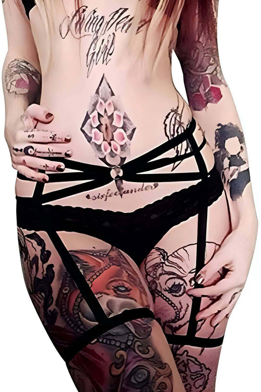 Sexy 3 Row Garter Belt