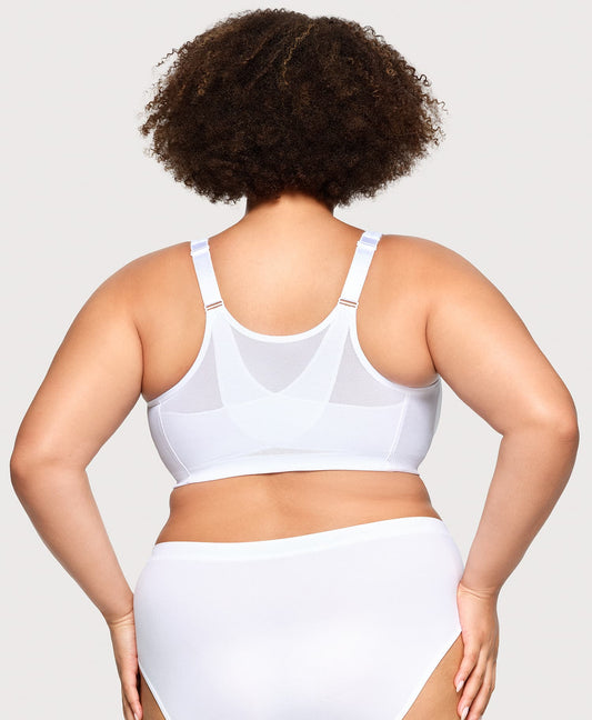 MagicLift Front-Closure Posture Back Bra White Band | 54