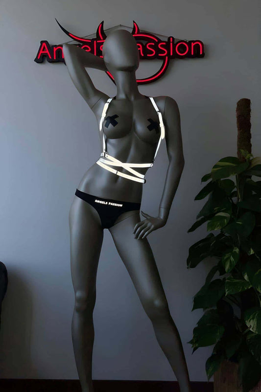 Women's Fantasy Underwear Models Reflective Harness