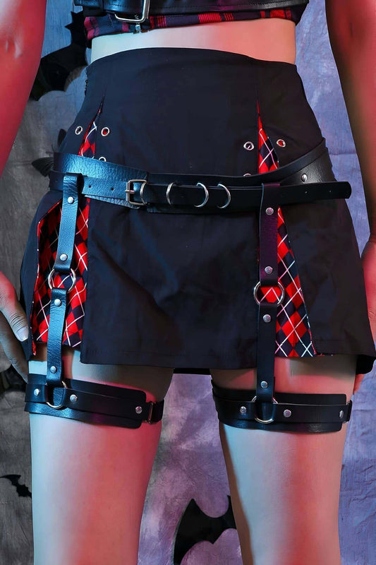 Sexy Leather Garter Harness