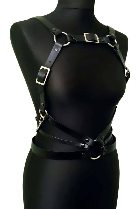 Fantasy Leather Chest Harness - leather harness
