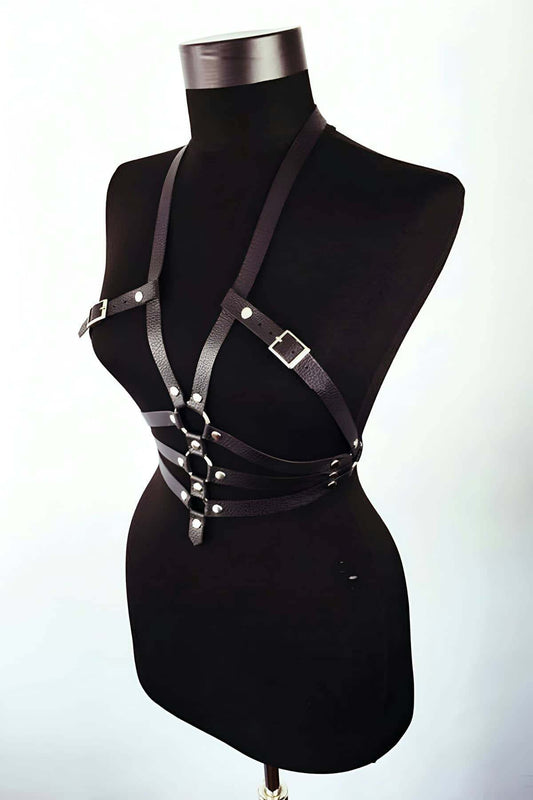Special Production Leather Model - leather corset harness