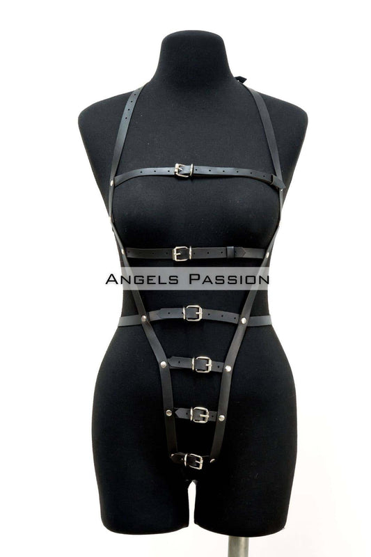 Crotchless Leather Fantasy Clothing, Leather Leather Body Harness