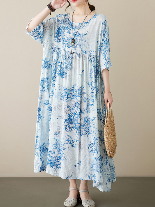 Highest Hopes Cotton Floral Smock Dress