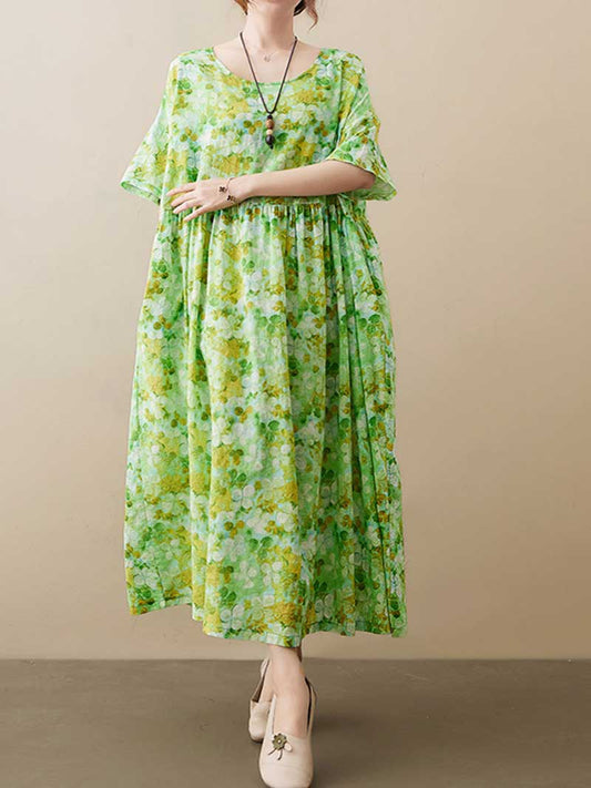 The Leader Floral Printed Smock Dress