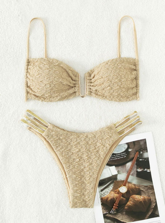 Minimalist Cut-Out Bikini – Midnight Swim – Azure Tide