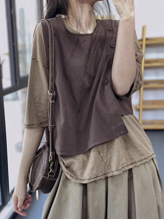 Love is Here Elegant Round Neck loose Top