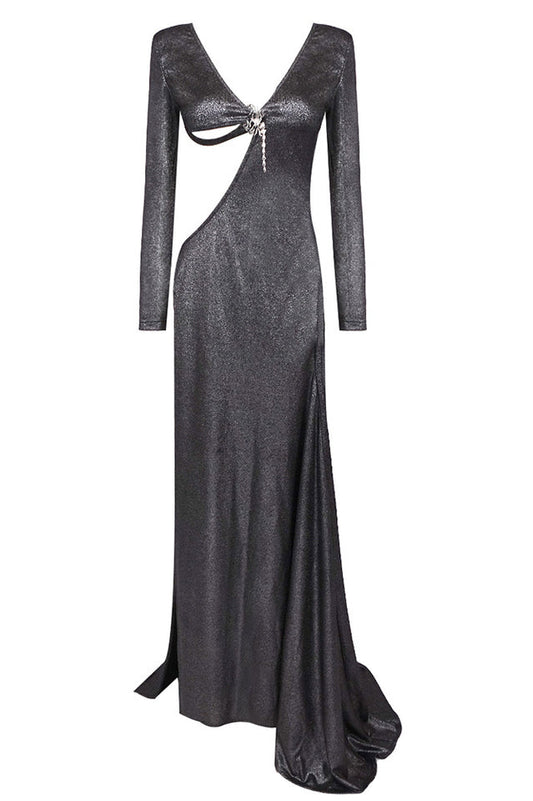 Cut Out Backless Gown