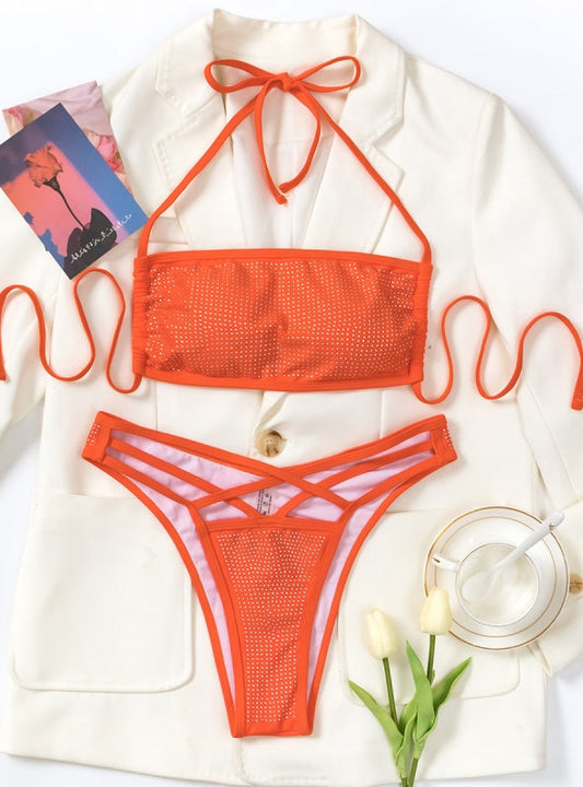 Romantic Two-Piece Set – Midnight Swim – Azure Tide