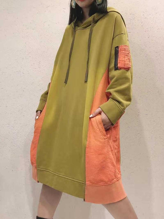 Always Forever Hooded Midi Sweatshirt Dress