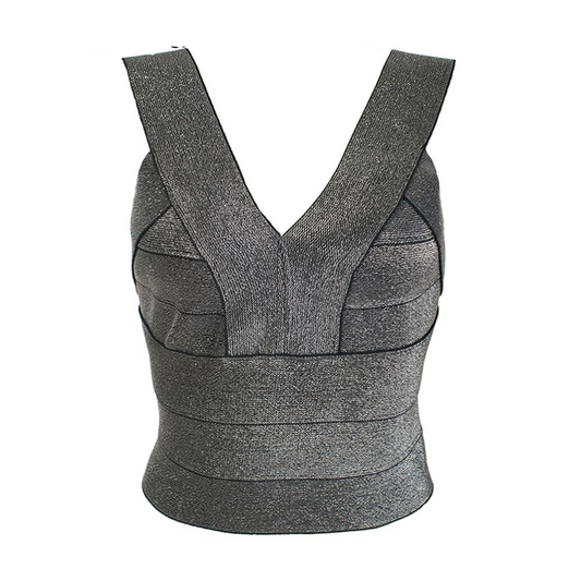 Black Mate Bandaged Crop Top