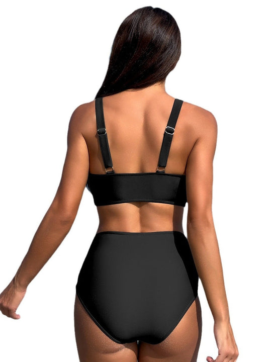 Glam Strappy Swimsuit – Wave Rider – Azure Tide