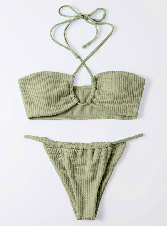 Chic Strappy Swimsuit – Ocean Escape – Azure Tide