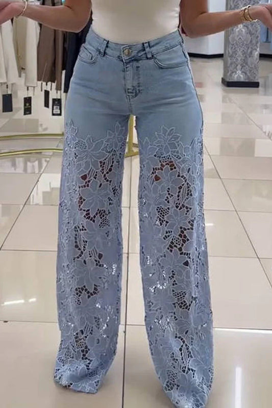 Celeste Bloom Lace Jeans – Dream Denim Edition