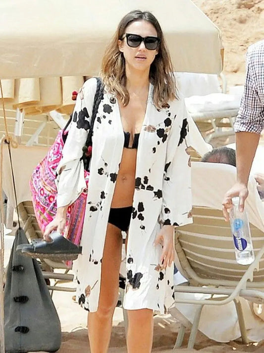 Printed Cape Crochet Layer