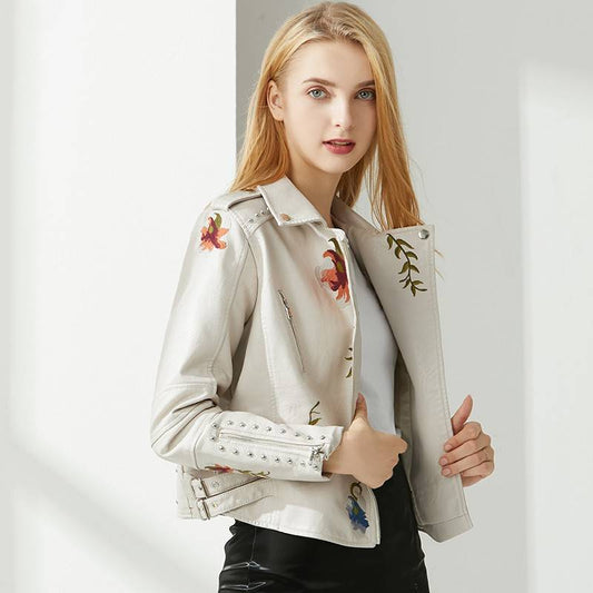 Out Of Focus Faux Leather Jacket