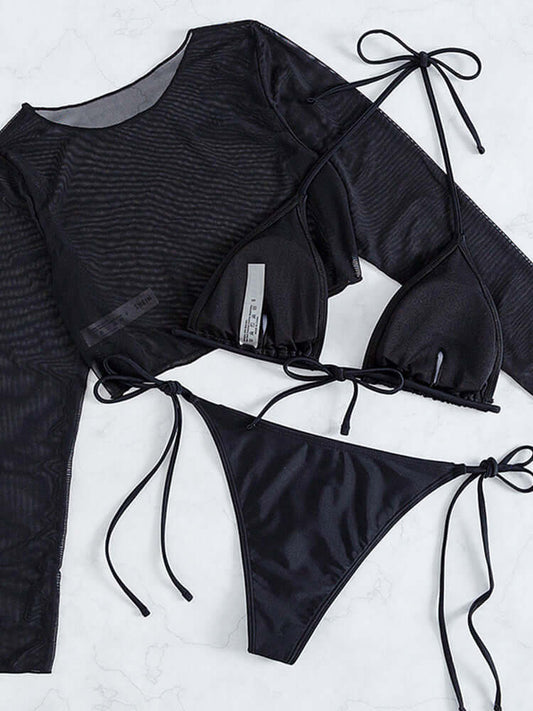 Romantic High-Waist Bikini – Golden Hour – Azure Tide