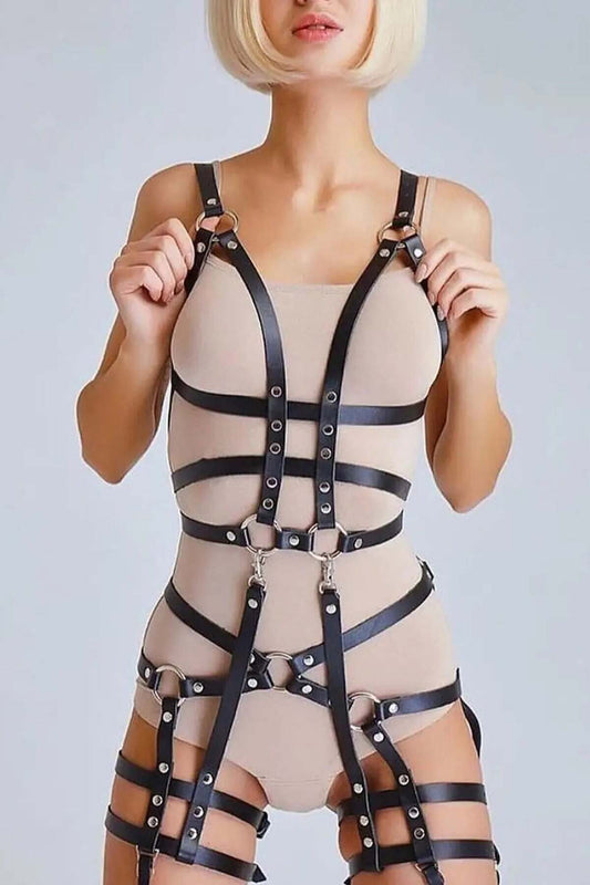 Full Body Fantasy Leather Harness