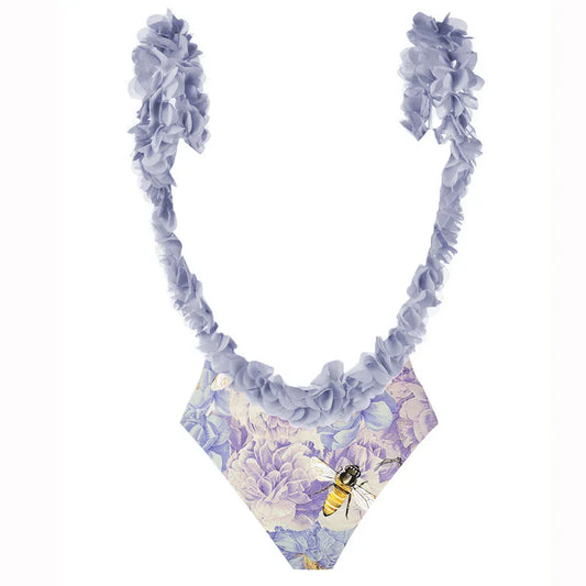 Sculpted High-Waist Bikini – Halter Luxe – Azure Tide