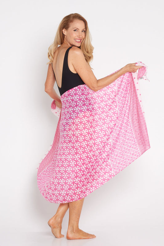 Evannah Wrap - Pink Spot/Stripe