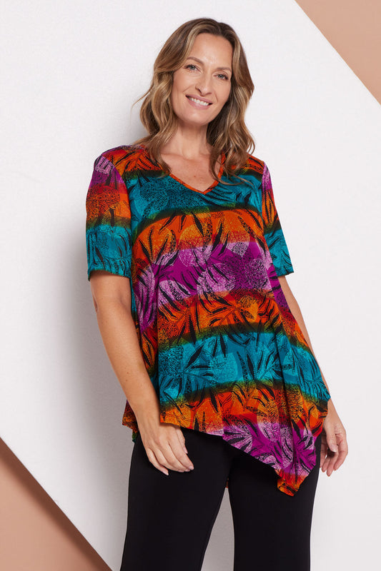 Jupiter Mesh Top - Bold Botanical