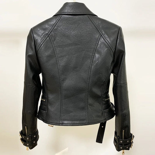 Let Go And Be Free Leather Polished Jacket