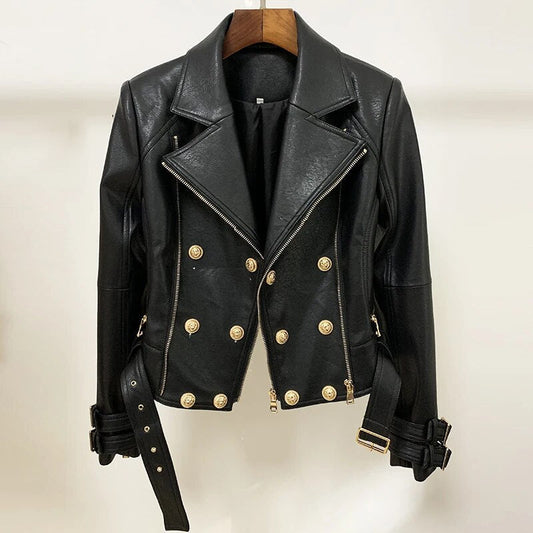Let Go And Be Free Leather Polished Jacket