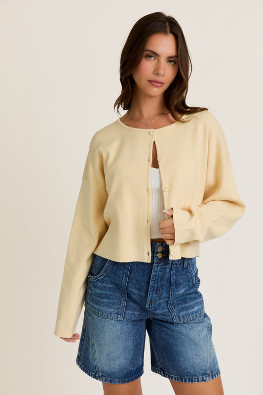 Round Neck Sweater - Butter