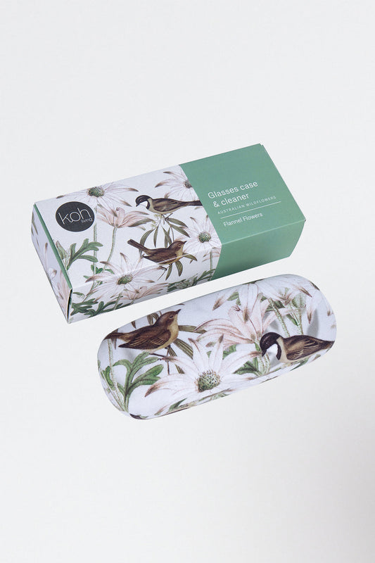 Flannel Flowers Glasses Case