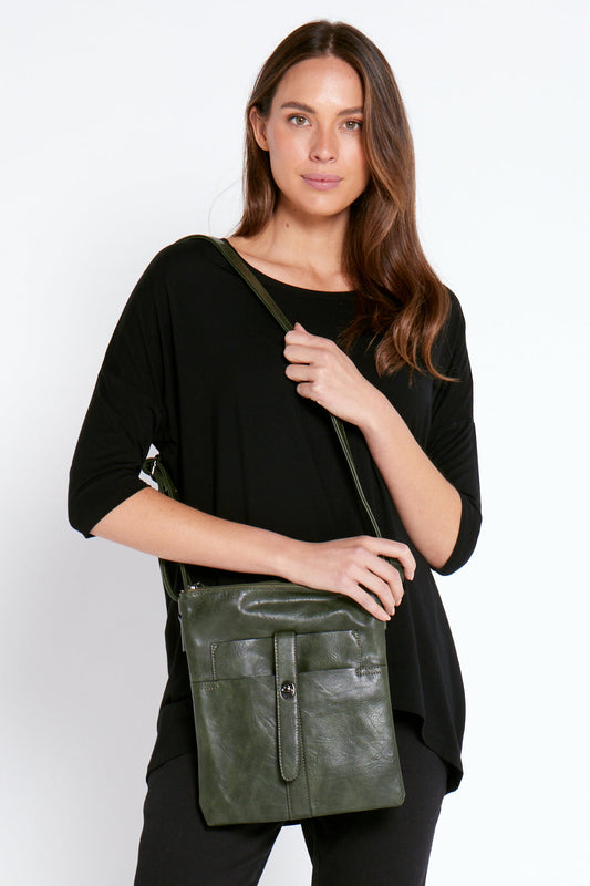 Le Compagnon Satchel - Olive Green