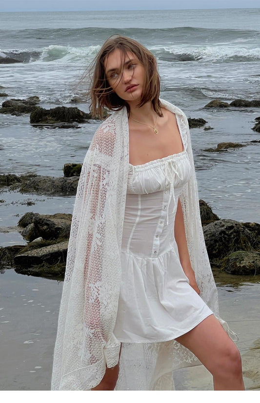 Maribel Broderie Corset Mini Dress