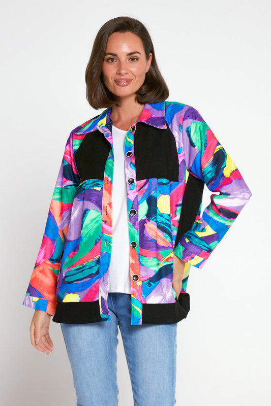 Phoenix Corduroy Jacket - Rainbow Swirl